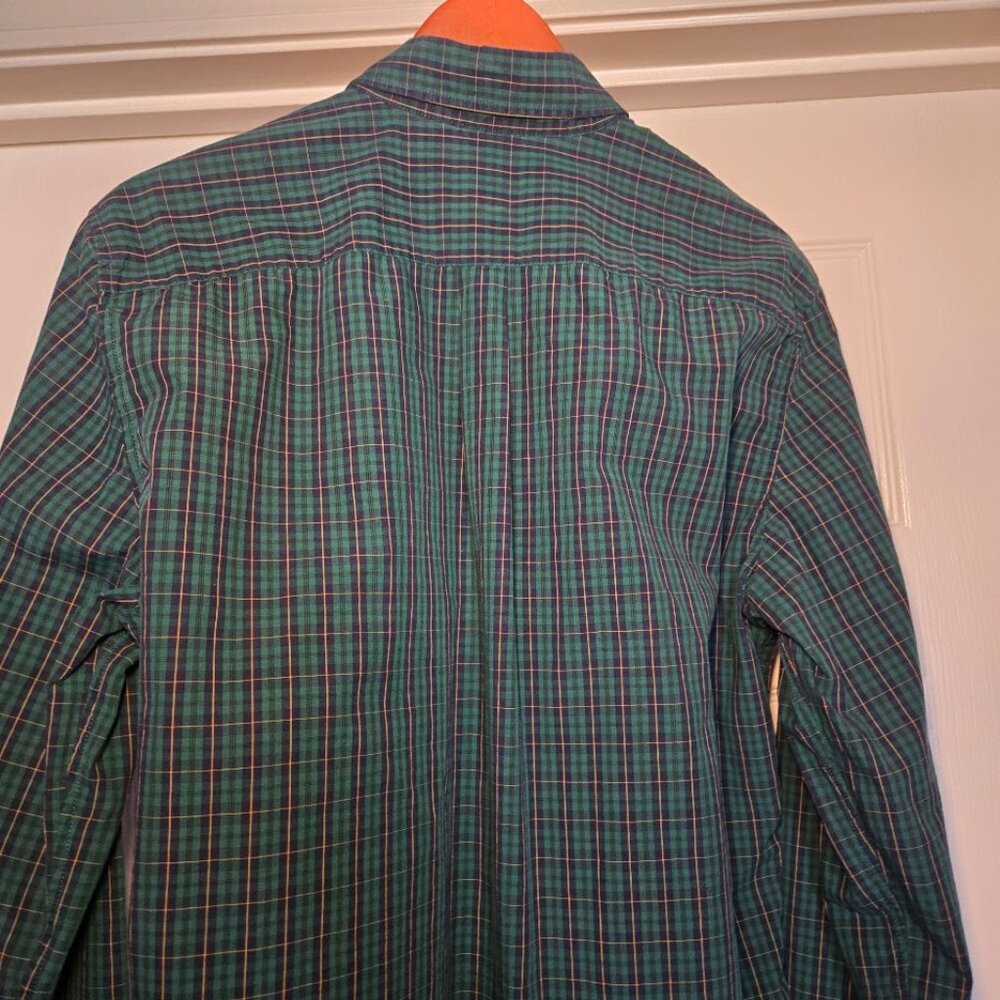 Vintage GAP Button Down Shirt | Greenâ Blue Plaid | Menâs Medium - Picture 6 of 6